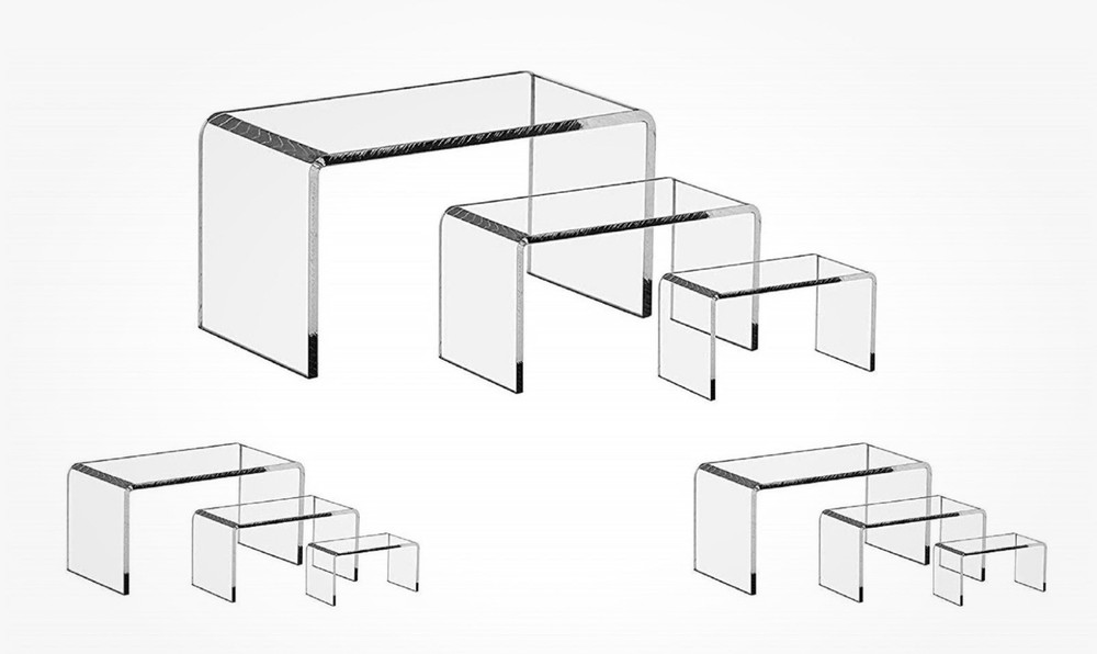 10 Pcclear Acrylic Display Riser Set