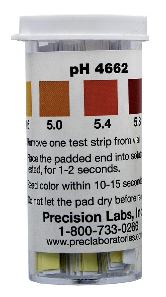 Beer Making pH Test Strips, 4.6 - 6.2 Range