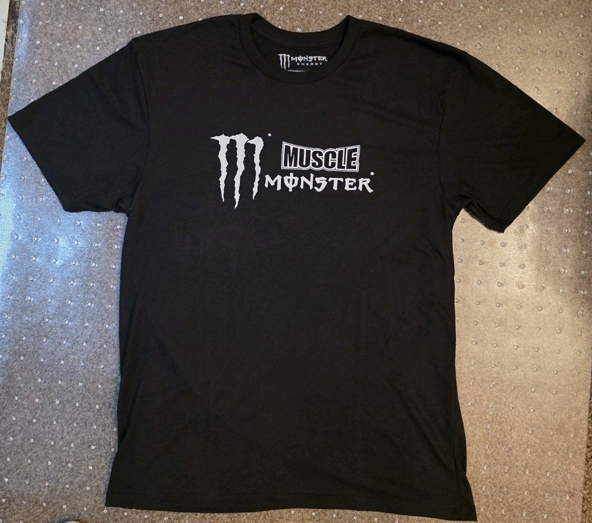Monster Energy MUSCLE T-Shirt Tee Color Black/White Shortsleeve Size Large