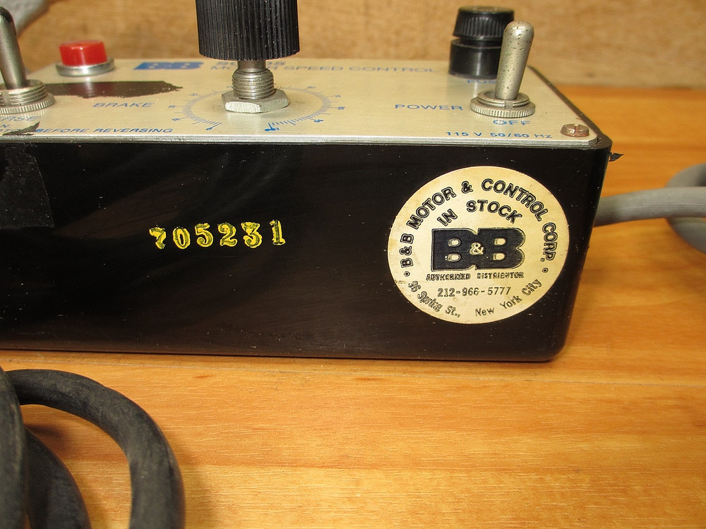 B&B SCRO5 *USED POWERS UP* Motor Speed Control