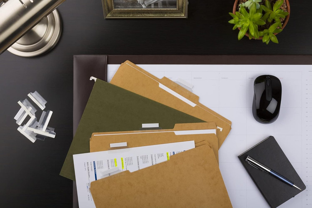 Insertable Self-Adhesive Tabs with Printable Inserts, 2", Permanent Adhesive, Cl