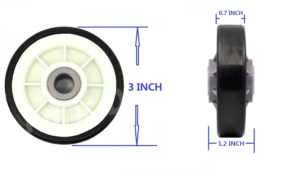 2 Pack 303373K Dryer Roller Wheel Drum Kit Include Dryer Drum Support Roller