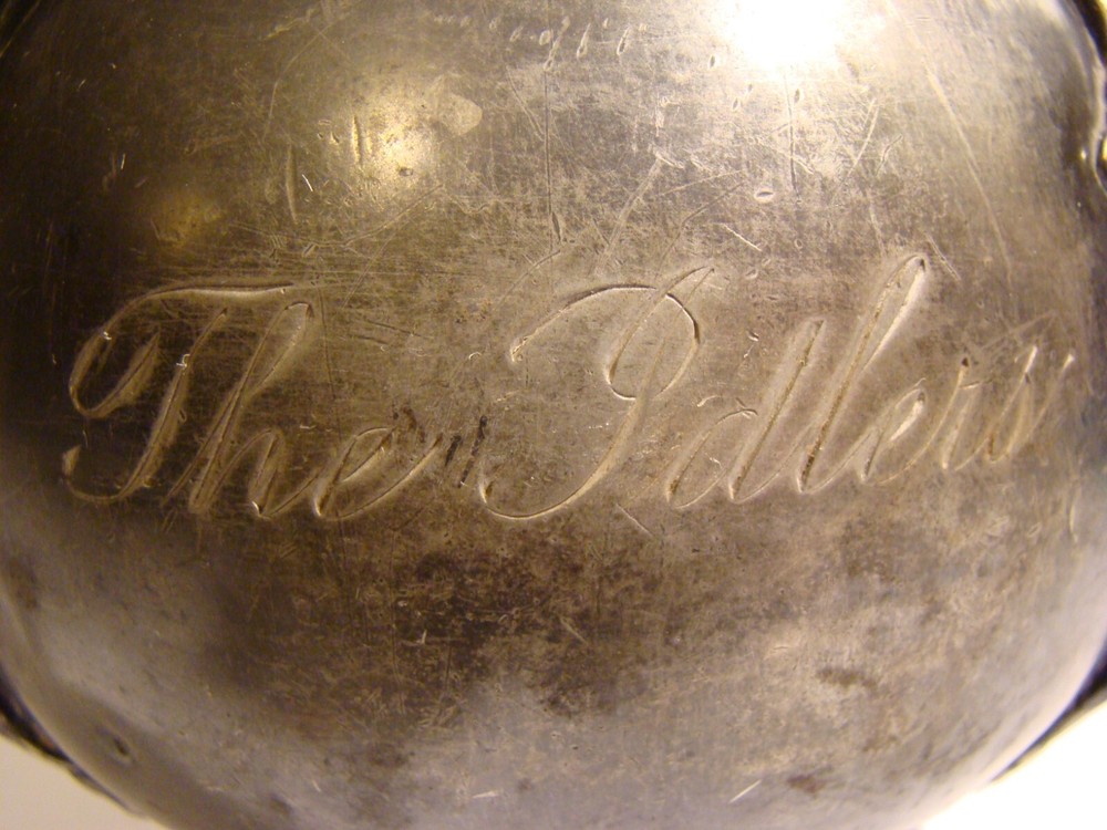 EG Webster And Son 3 Handle Vase Silver Plate Dated October 9th 1907