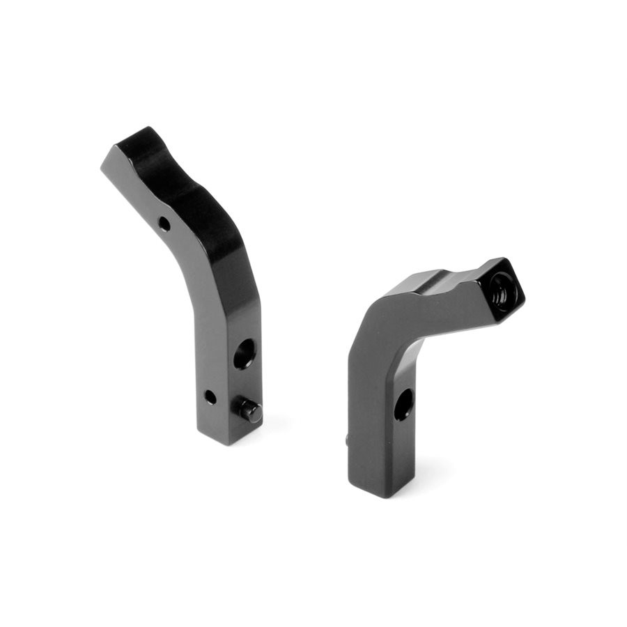 XRay 301976 - X4 Aluminum Shock Holder, Front, Fixed for Uni Bulkhead (2)