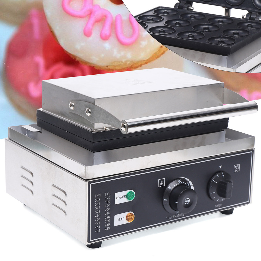 Commercial 12-Hole Donut Maker Machine Electric Nonstick Doughnut Making Machine