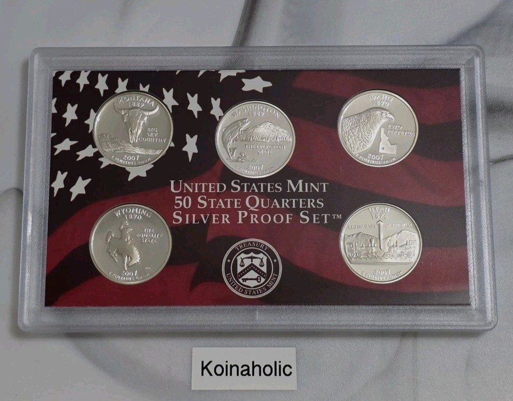 2007 S SILVER State Quarter Proof Set NO Box Or COA Pulled From Storage + BONUS
