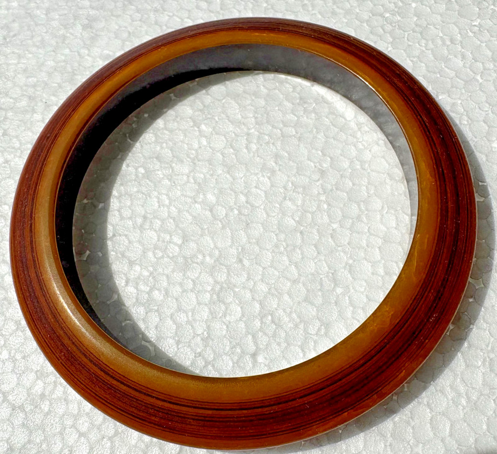 Vintage Over Dyed Saucer Bakelite Bangle Bracelet