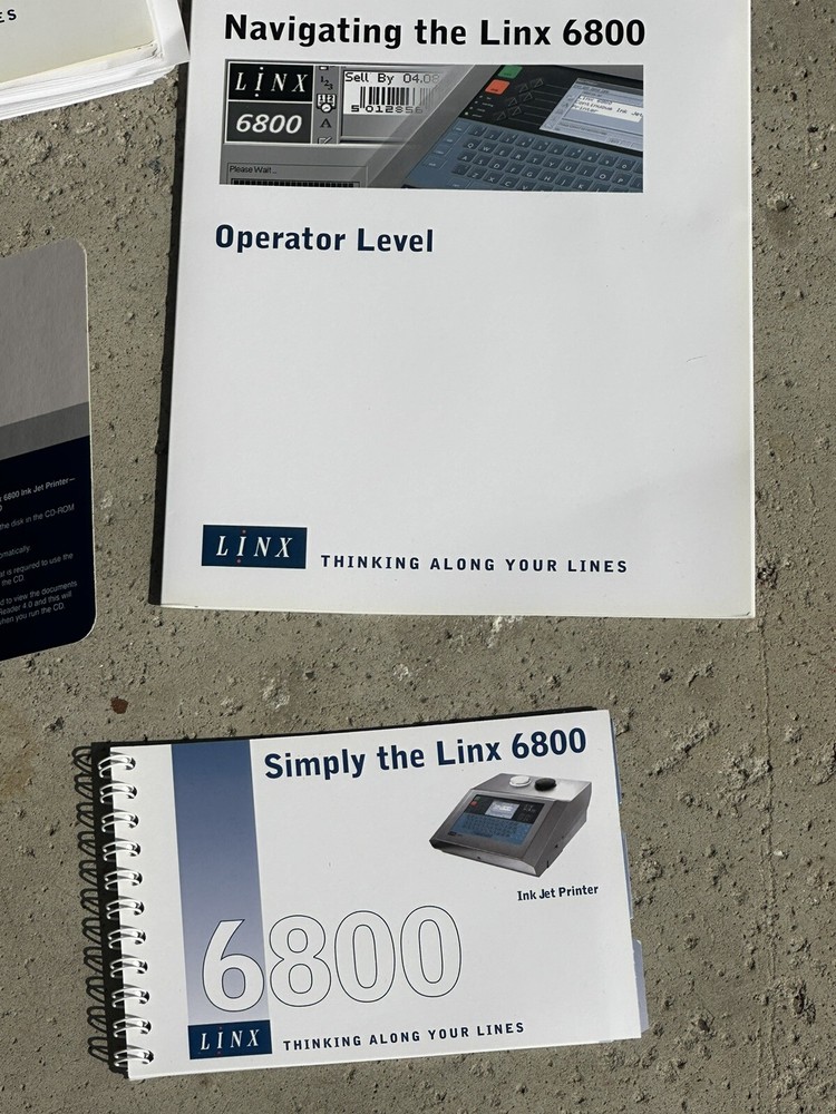 LINX 6800 Operating Manual & CD for Ink Jet Printer
