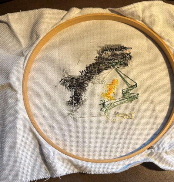 arts crafts embroidered