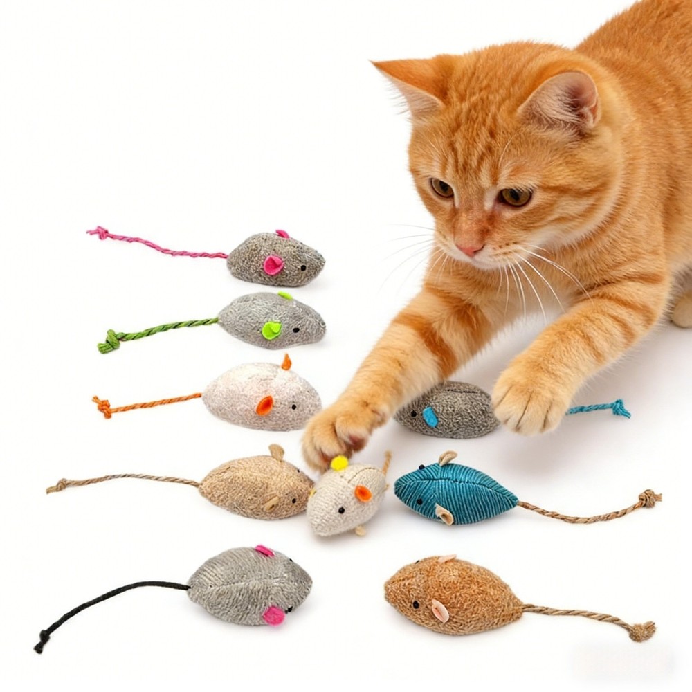 Soft Interactive Cat Toy with Catnip - Plush Material for For indoor Use