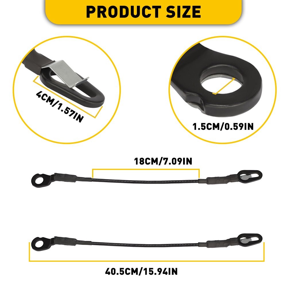 Pair Tailgate Tail Gate Rear Support Cable Strap For 99-06 Chevrolet Silverado