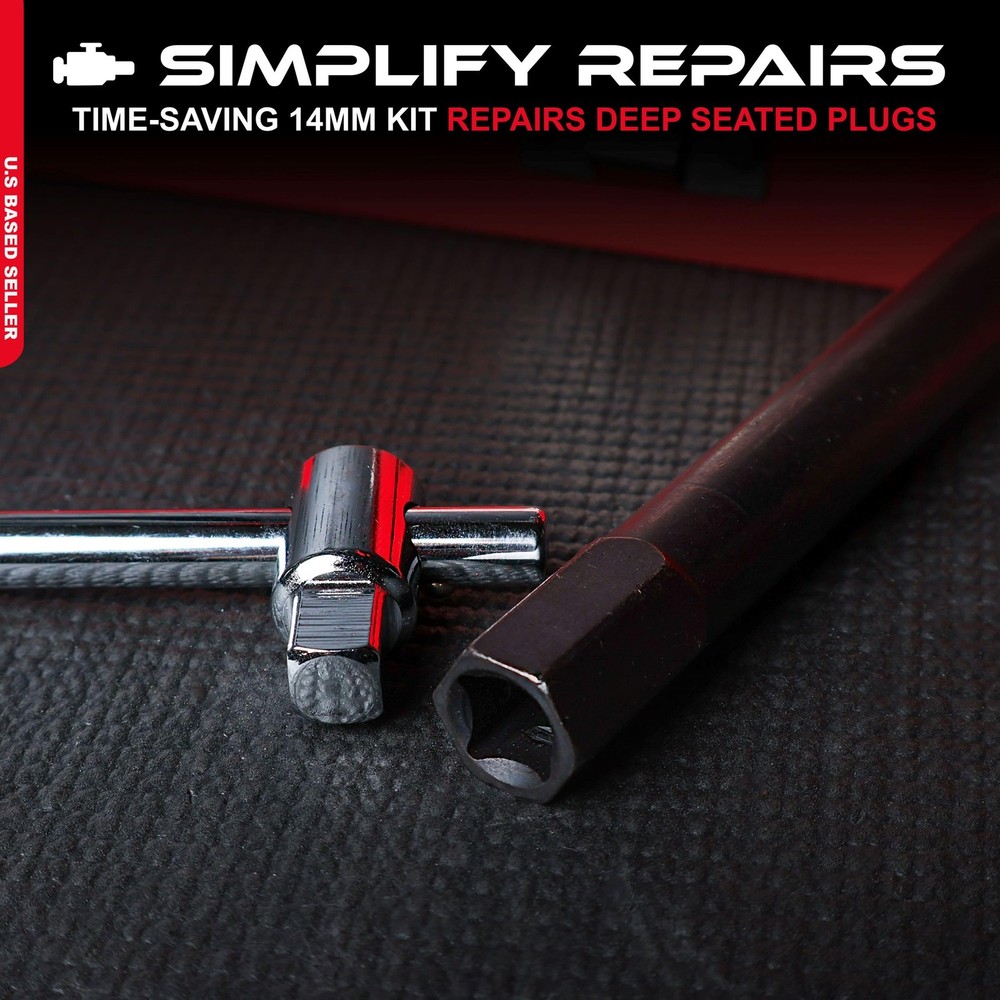 ABN Spark Plug Thread Repair Rethreading Set, 14mm Metric – Rethreading Tool ...