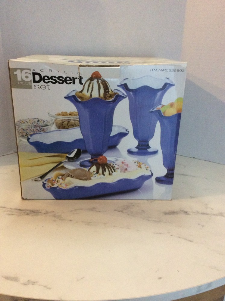 16 pcs Acrylic dessert set