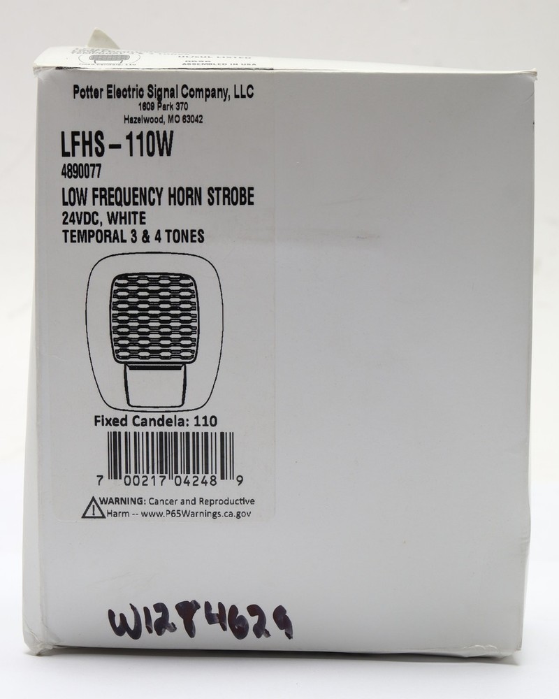 Potter LFHS-110W 110CD Low Frequency Horn/Strobe, White
