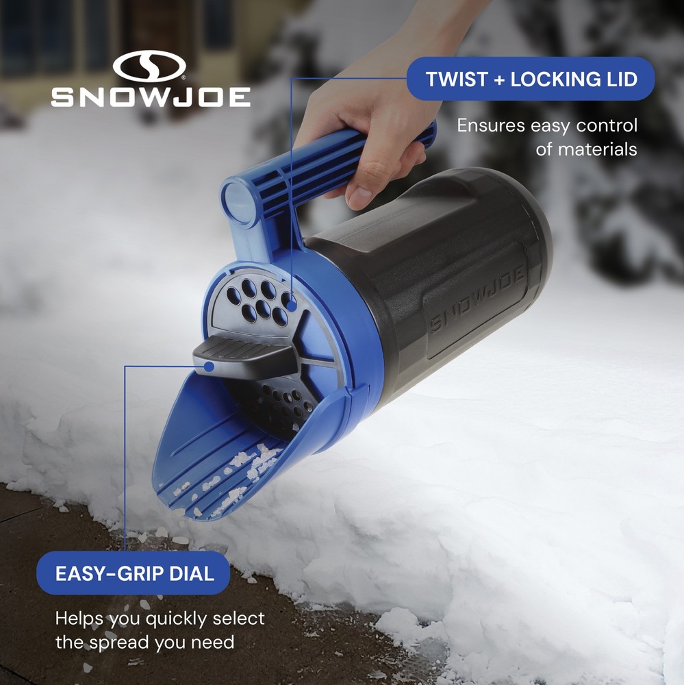 Snow Joe Handheld Multi-Purpose Spreader, 5 Lb Capacity, Blue/Black (Open Box)