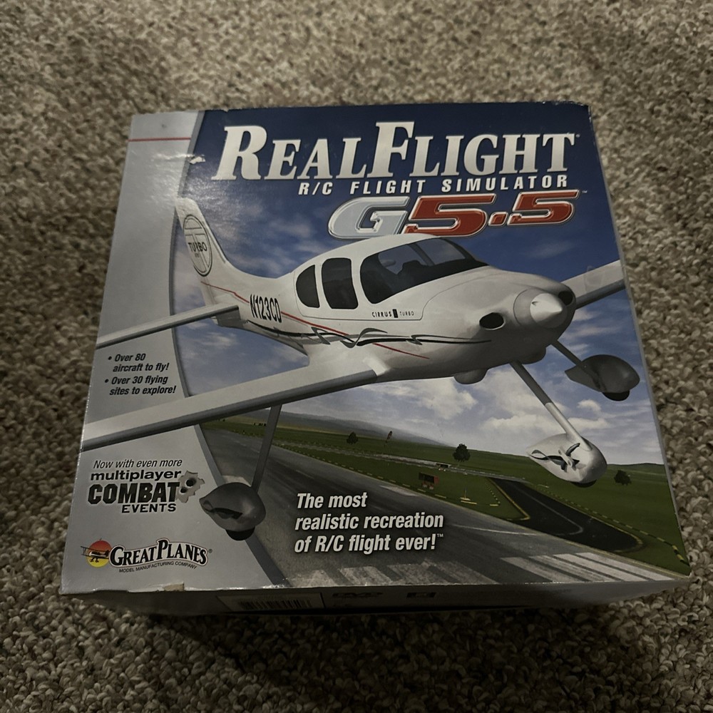RealFlight G5.5 R/C Flight Simulator w/ InterLink Elite Futaba Controller – RARE
