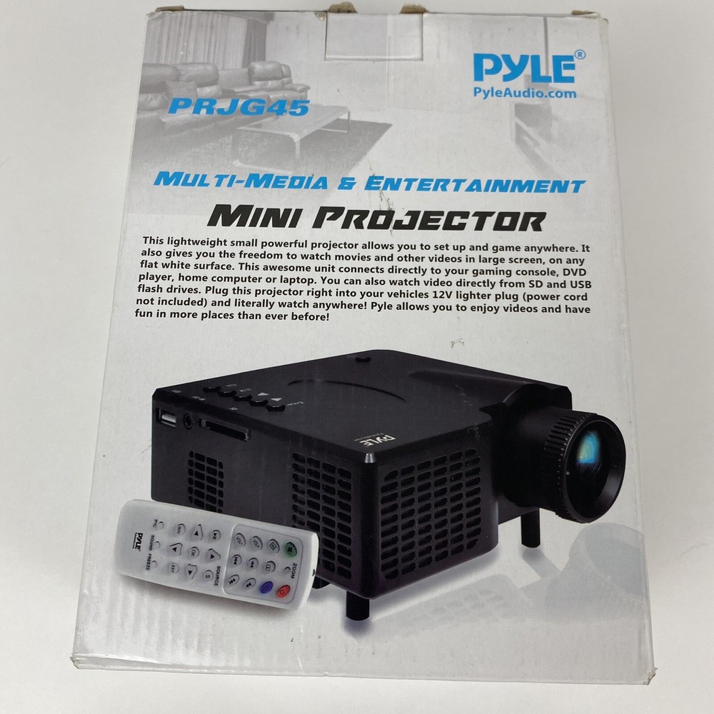 Pyle Mini Video Projector PRJG45 - New Open Box