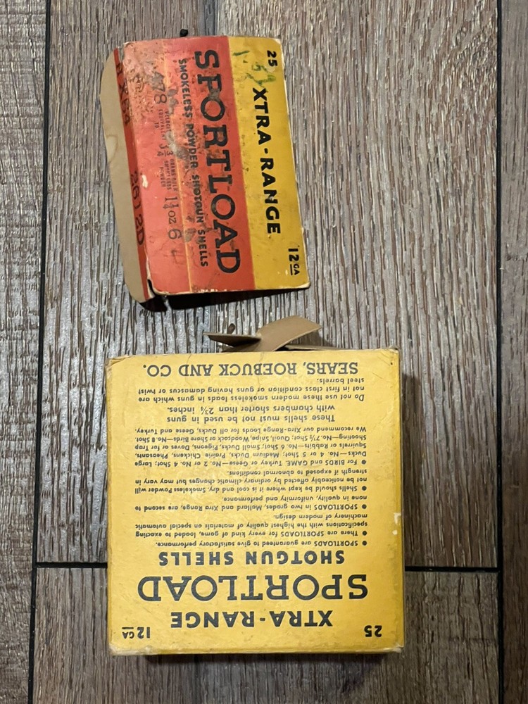 Sears, Roebuck and Co Sport Load Xtra-Range 12 GA Shot Shell Box - Empty