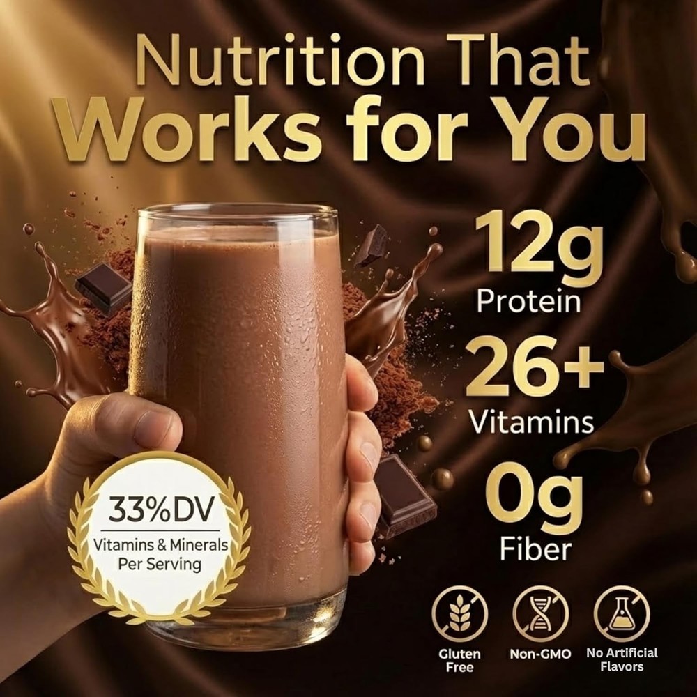 Chocolate meal replacement shake powder for nutrition