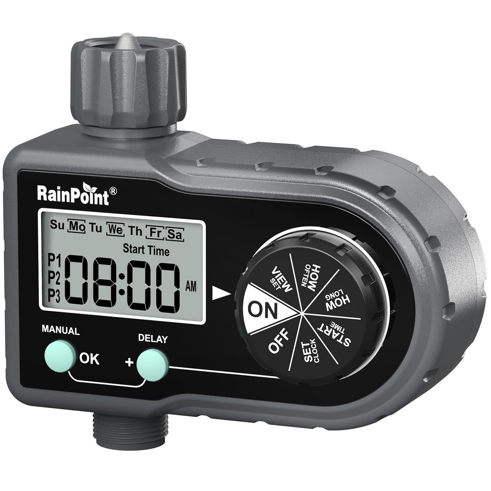 RAINPOINT Sprinkler Timer, Hose Timer with 3 Individual 101P4, Black