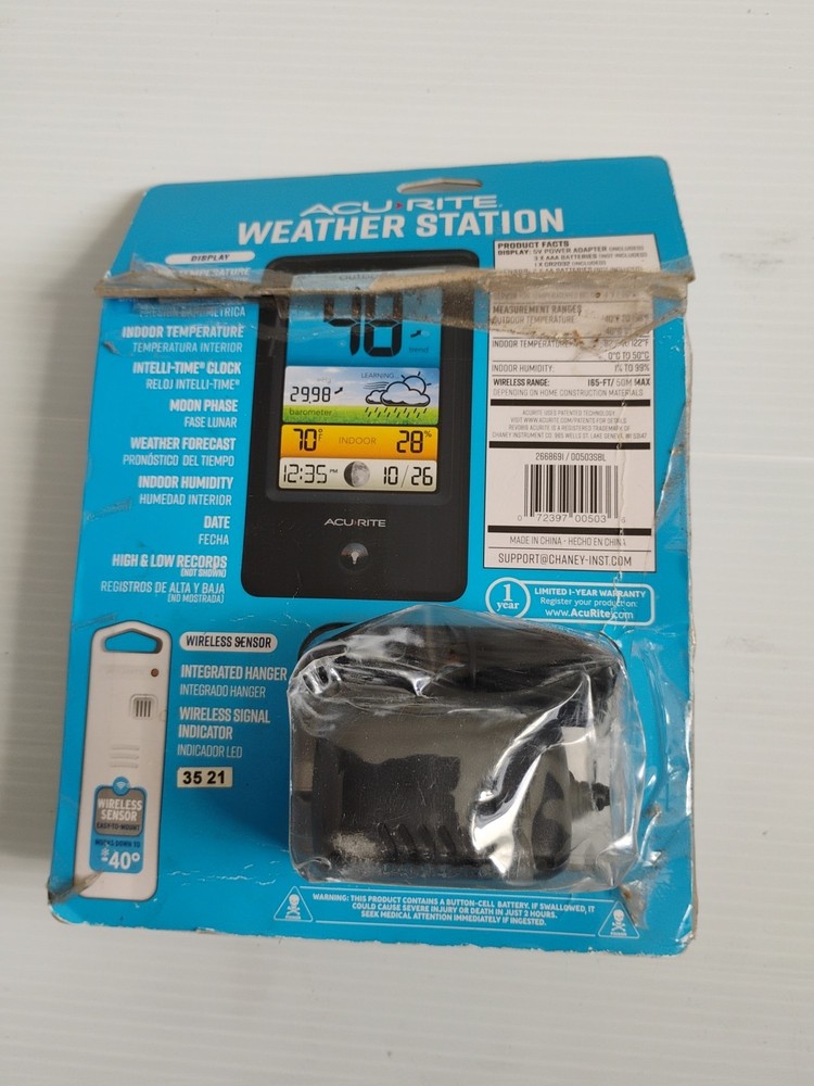 Acu Rite Weather Station. Wireless Sensor. Temperature & Humidity