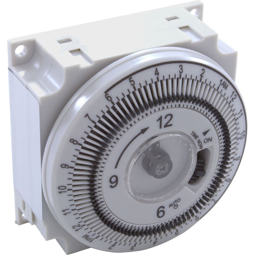 Timer, Grasslin Repl, SPDT, Panel Mount, 115v, w/override, 24hr