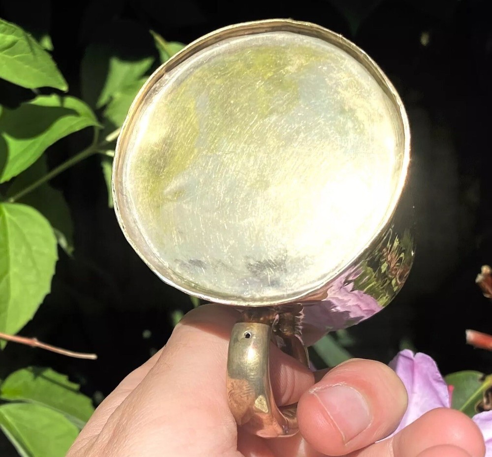 Antique Solid Sterling Silver Gilt Hallmarked Mug Cup Tankard