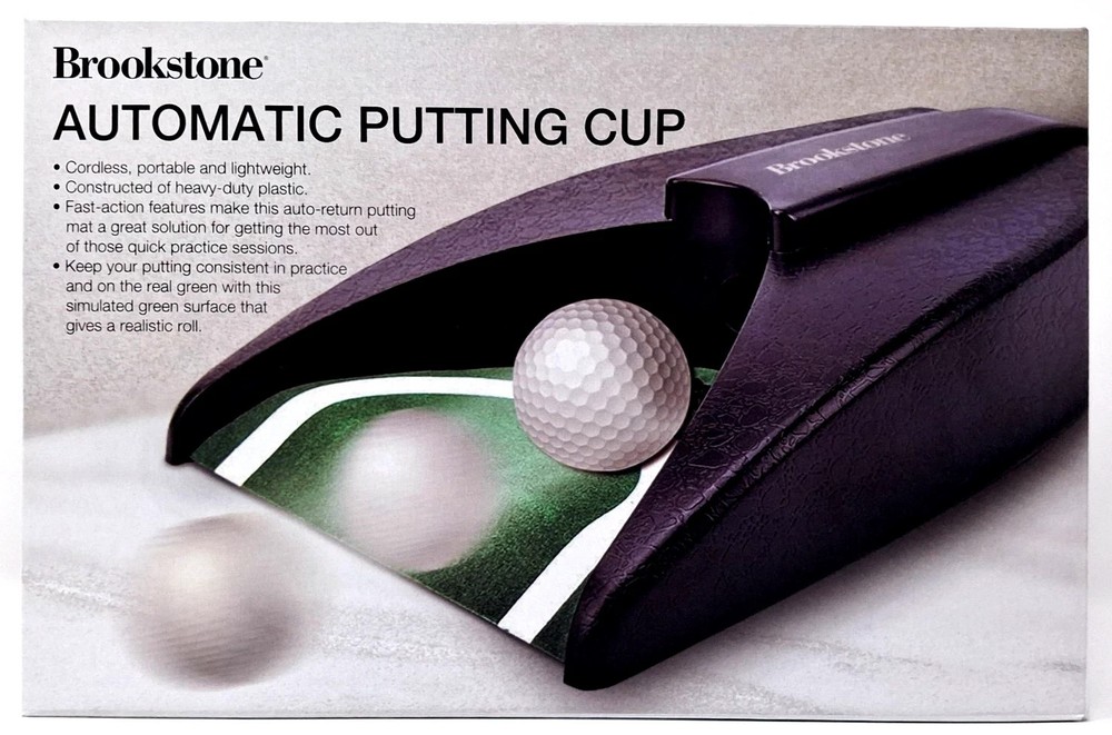 Brookstone Automatic Putting Cup Cordless Portable Fast Action