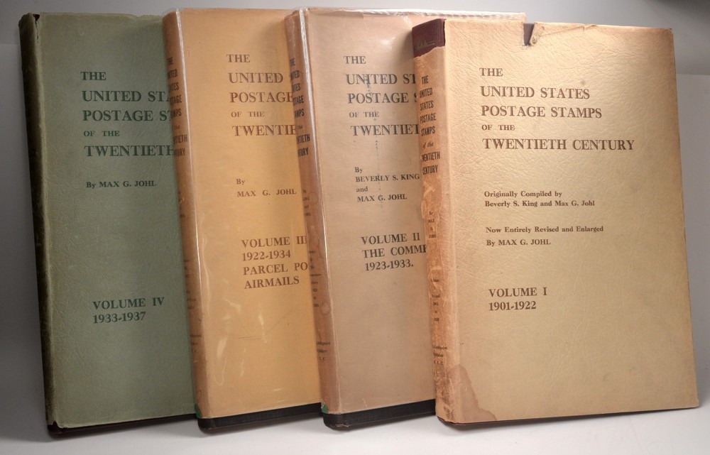 Max Johl Beverly King US Postage Stamps 20th Century 4 Vol Set Signed Philately