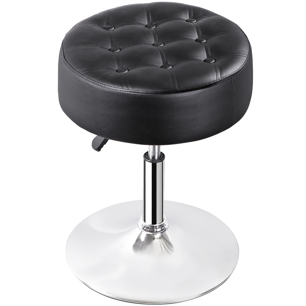 2PCS 360° Swivel Vanity Bar Stool Makeup Stool Adjustable Height Bar Stool Black