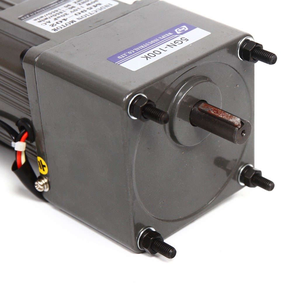 90W AC Gear Motor Electric Motor Variable+Speed Controller Single-phase 1:100