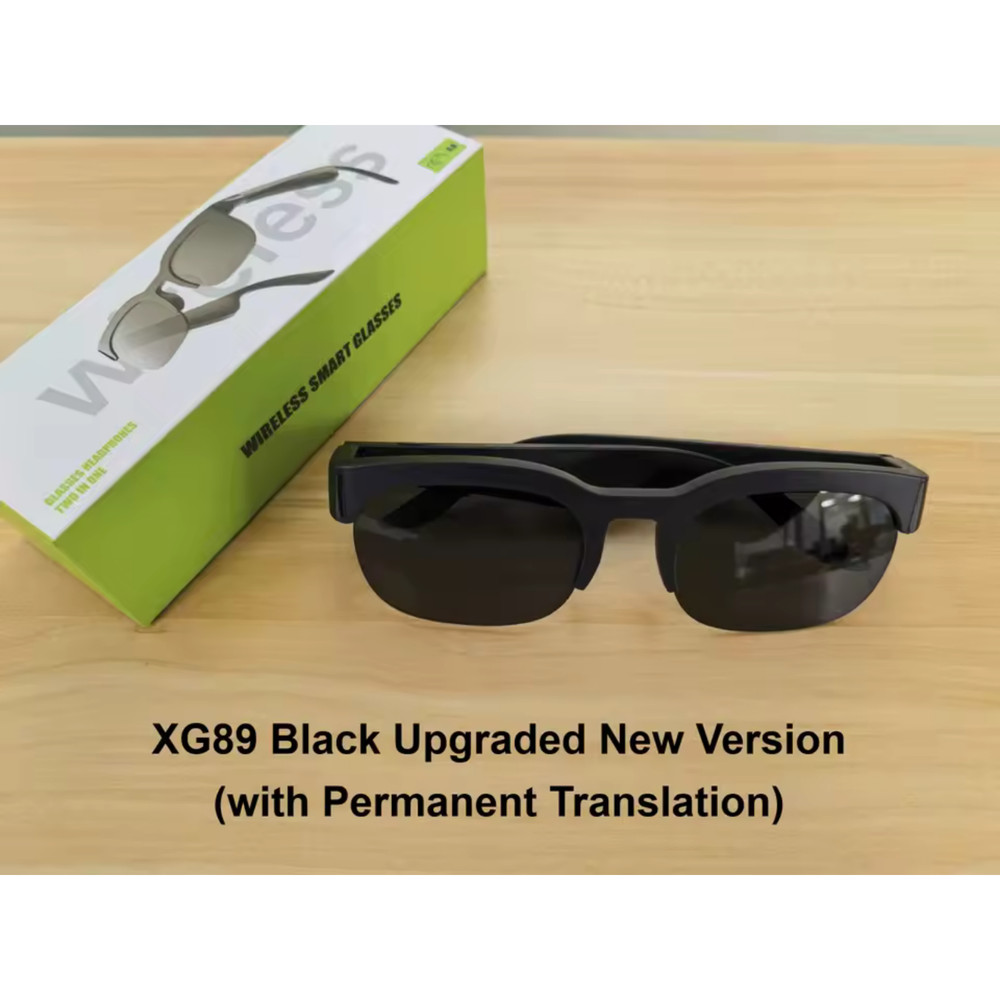 Smart AI Translator Glasses Bluetooth Real-Time Language Translation Headset