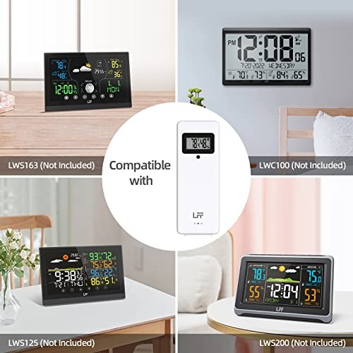 Wireless Remote Sensor With Indoor Outdoor Temperature and Humidity, LCD