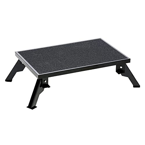 24″ x 16″ Adjustable RV Platform Step, Heavy-Duty Rust-Resistant Steel,
