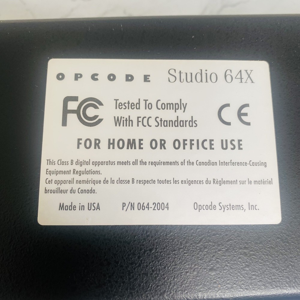 OPCODE STUDIO 64X 64-Channel Midi Interface Patchbay No Power Supply W/ Box