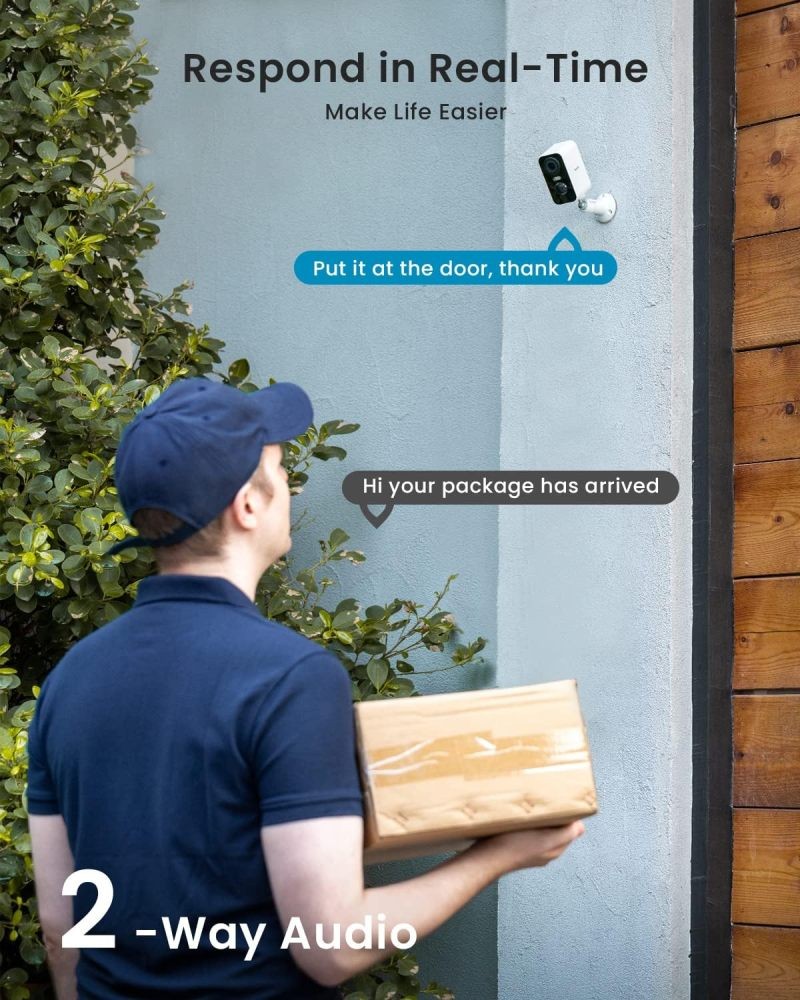 ieGeek Security Camera System 4 Pcs Wireless Outdoor 2K 3MP, Battery Powered