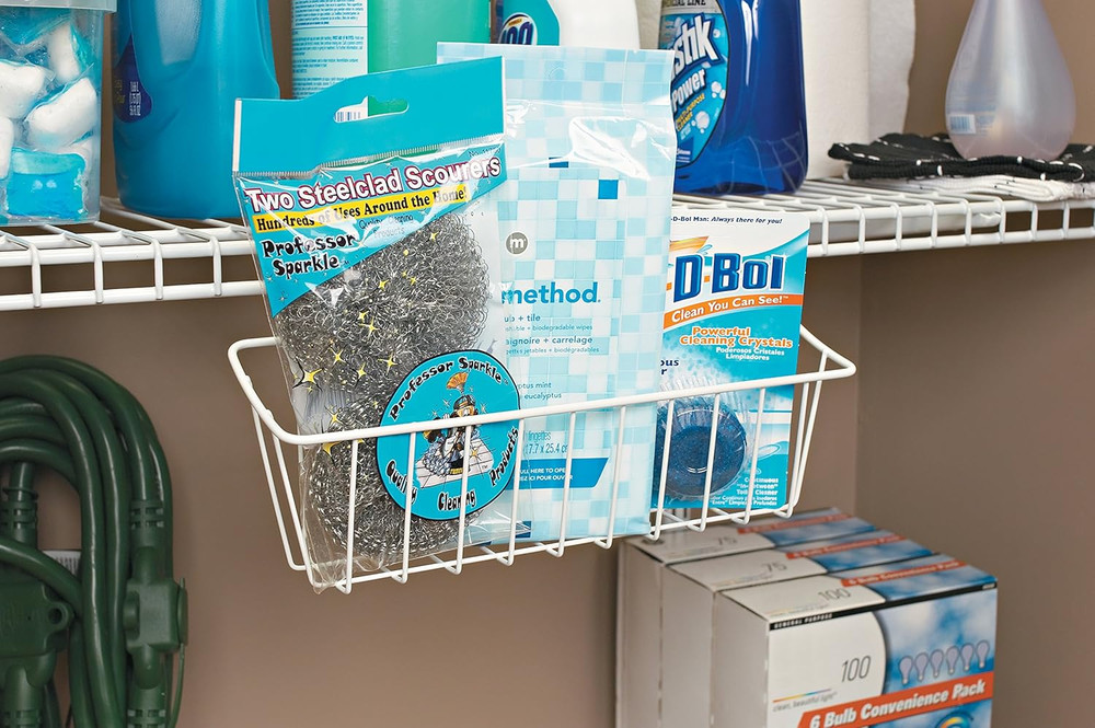 3937 Packet Pal Wire Shelf Storage Accessory, White