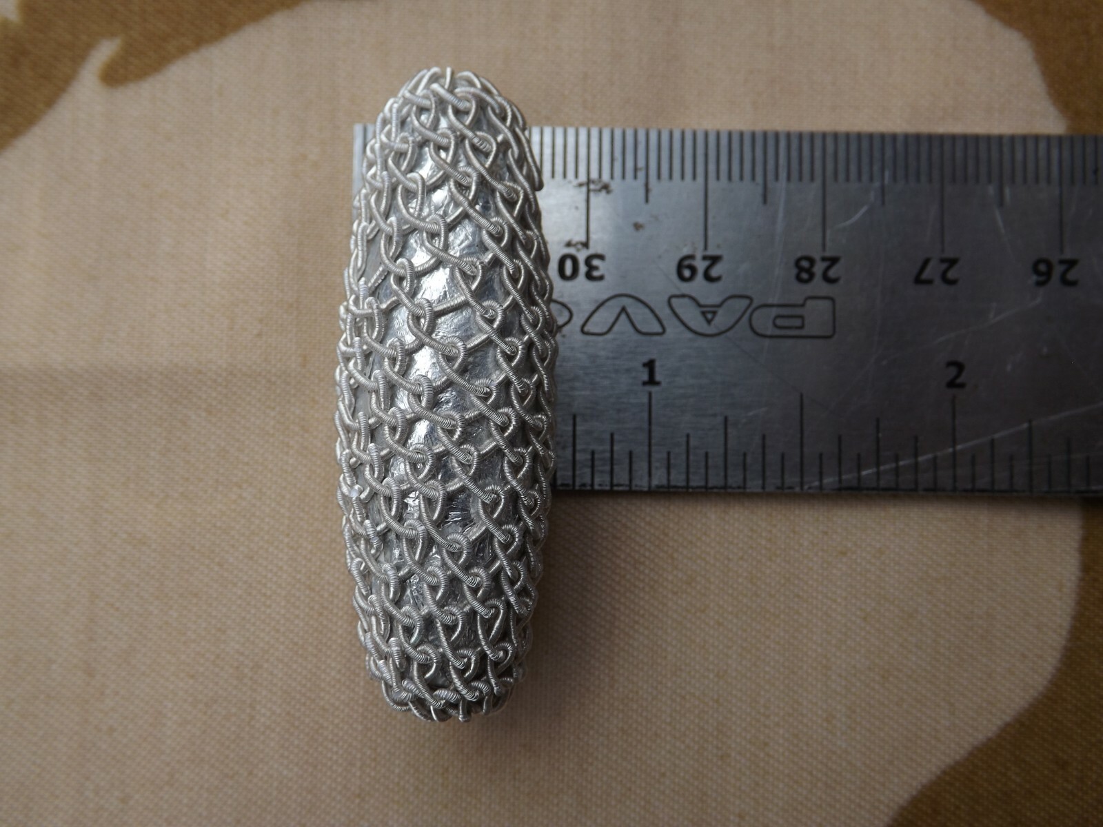 British Army Silver netted Olivettes Toggles for Victorian Hussar Officer tunics