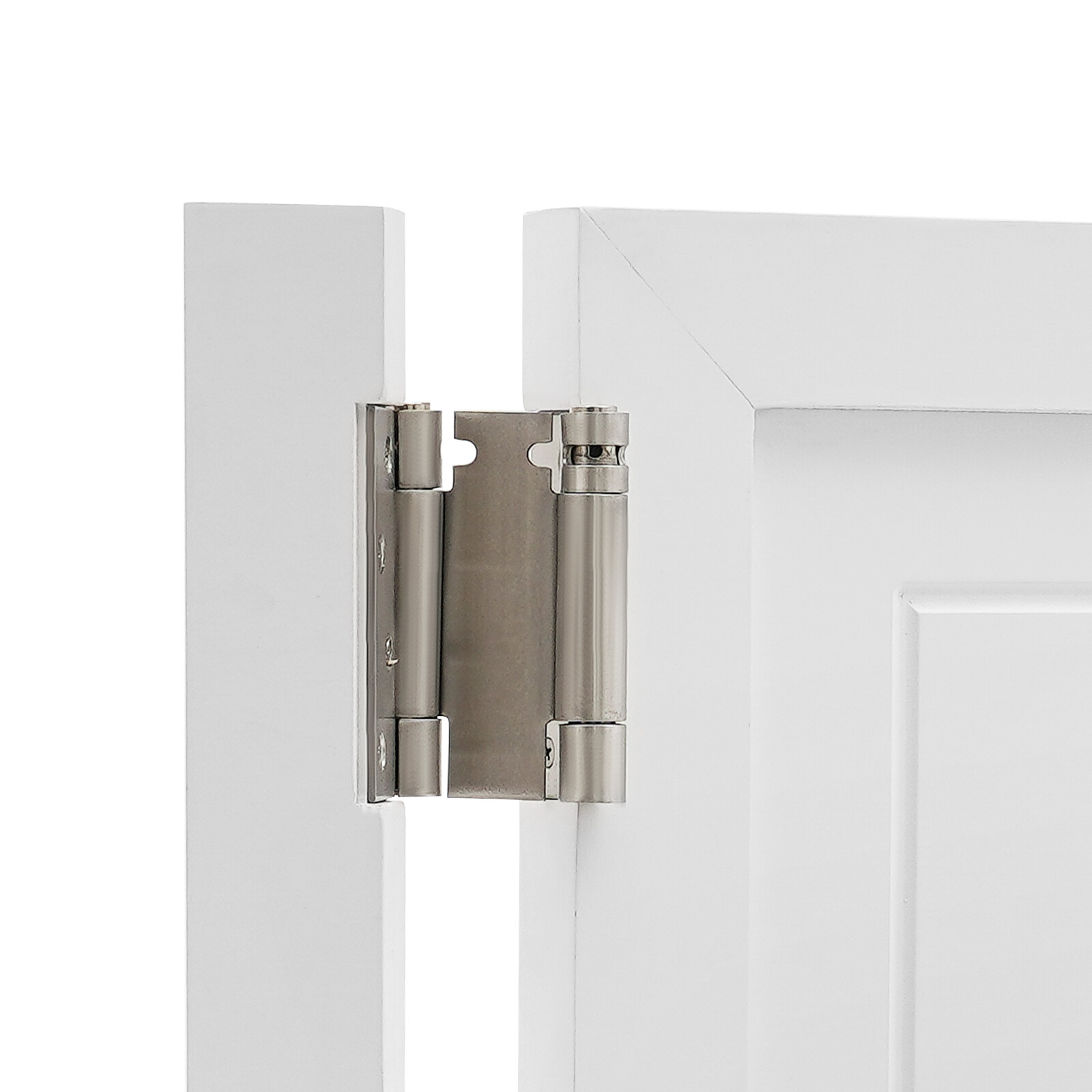 White Wood Swinging Door Wall-mounted Double Half Cafe Doors Saloon Bar W/ Hinge