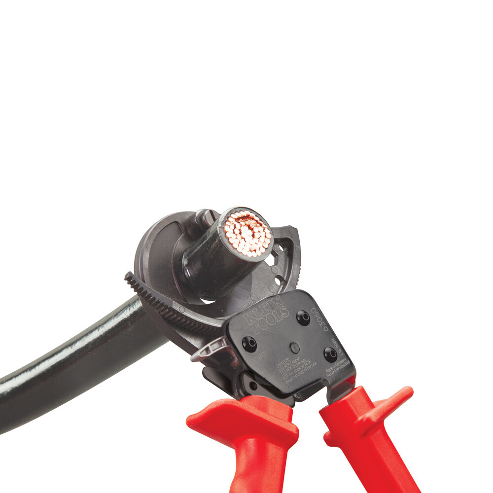 Klein Tools 63060 Ratcheting Cable Cutter, Red