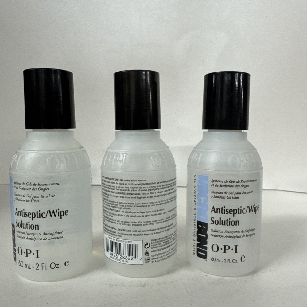3 Pack OPI Microbond Antiseptic Wipe Solution 2fl oz