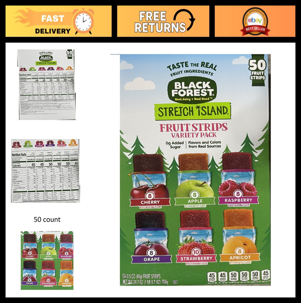 Variety Pack Fruit Leather Snacks - Cherry, Apple, Strawberry, Grape, Raspberry