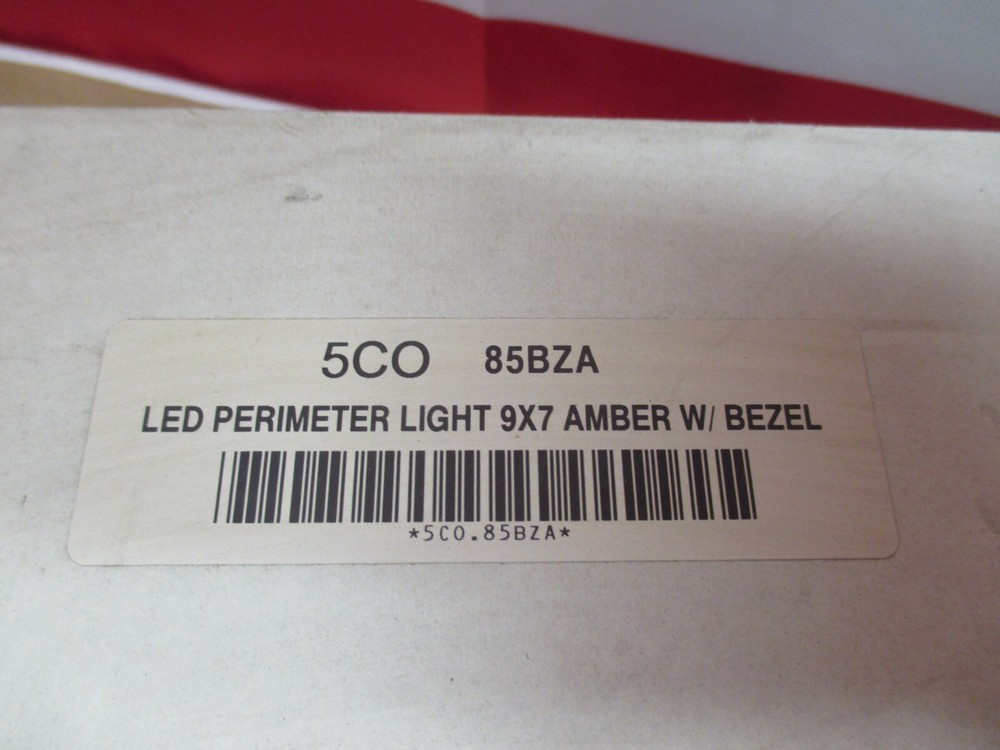 85BZA LED AMBER PERIMETER LIGHT WITH BEZEL 7" X 9" RECTANGLE CODE3 NEW