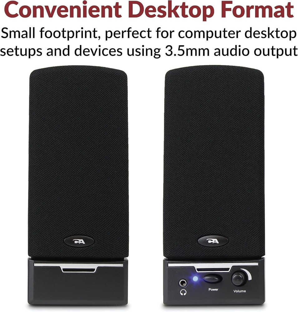 Compact CA-2014 Computer Speakers with Built-in Microphone for Clear Audio