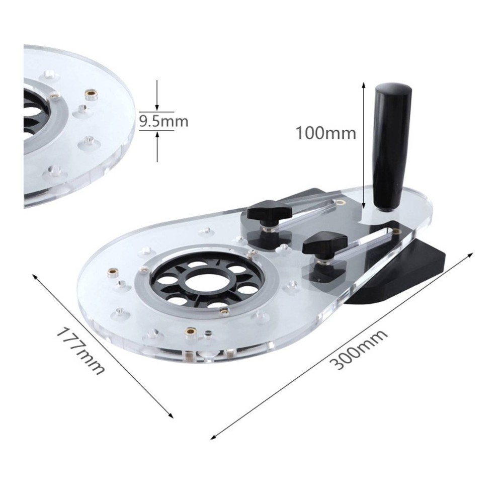 Router Base Plate Stable Function Carpentry Router Guide Adjustable