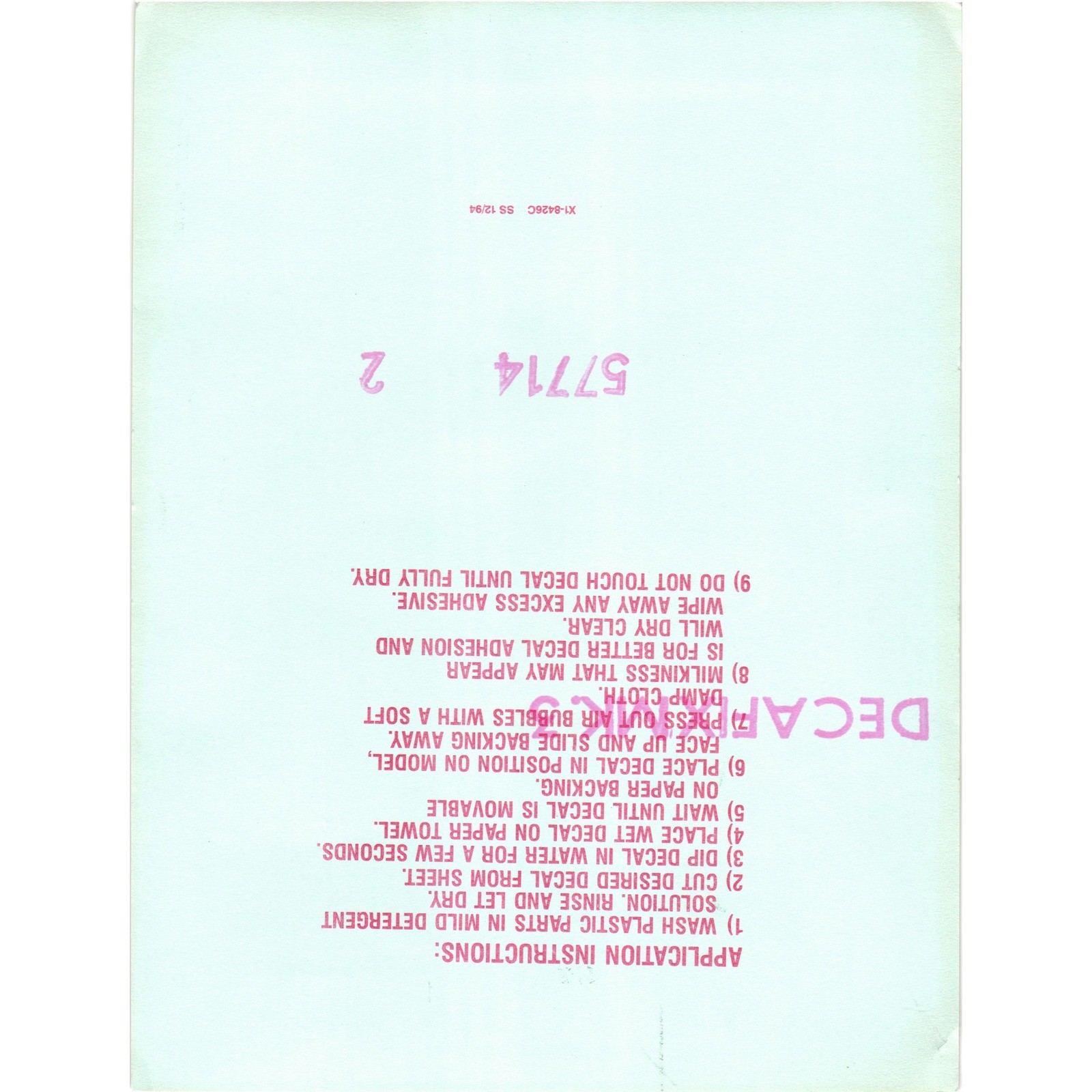 Revell-Monogram Kellogg's #5 Lumina NASCAR 1:25 Decals