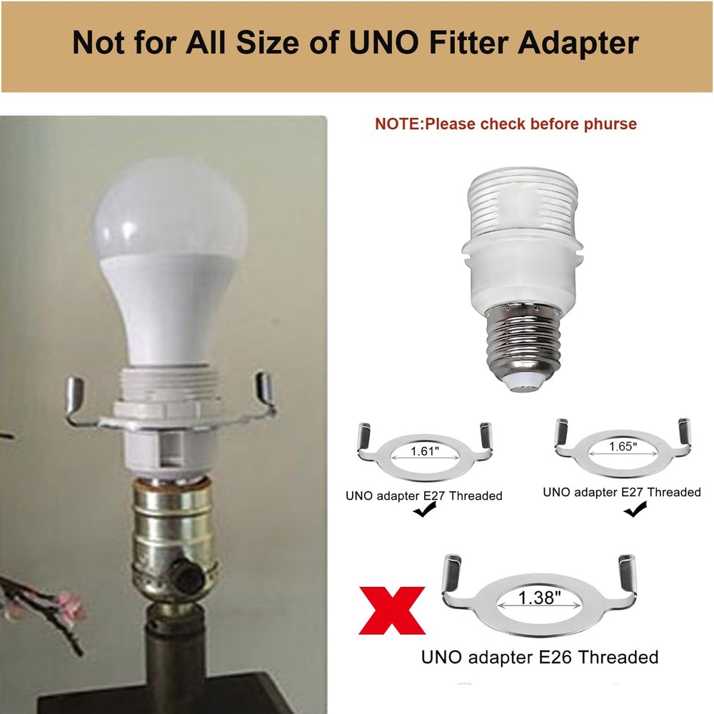 TWDRTDD E26/E27 Socket Extender 2.91" – Light Holder Adapter, 3 Pack