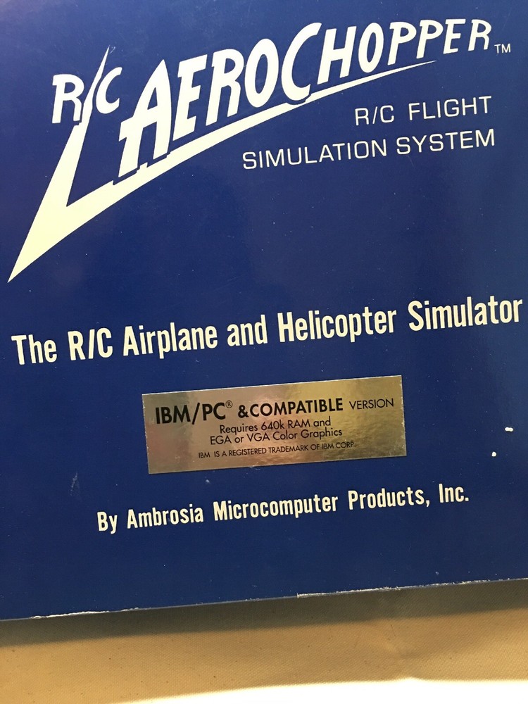 Vintage RC Aerochopper Flight Simulation System Ambrosia-Microcomputer-IBM PC