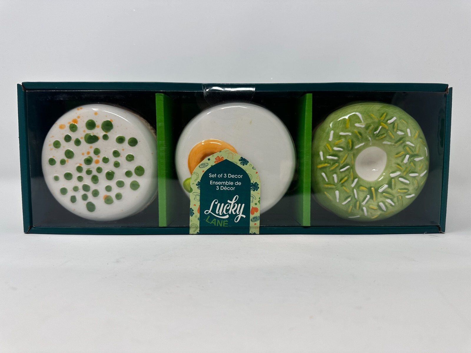 Lucky Lane Set of St Patrick's Faux Donuts, Cupcakes, or Cookies, NEW