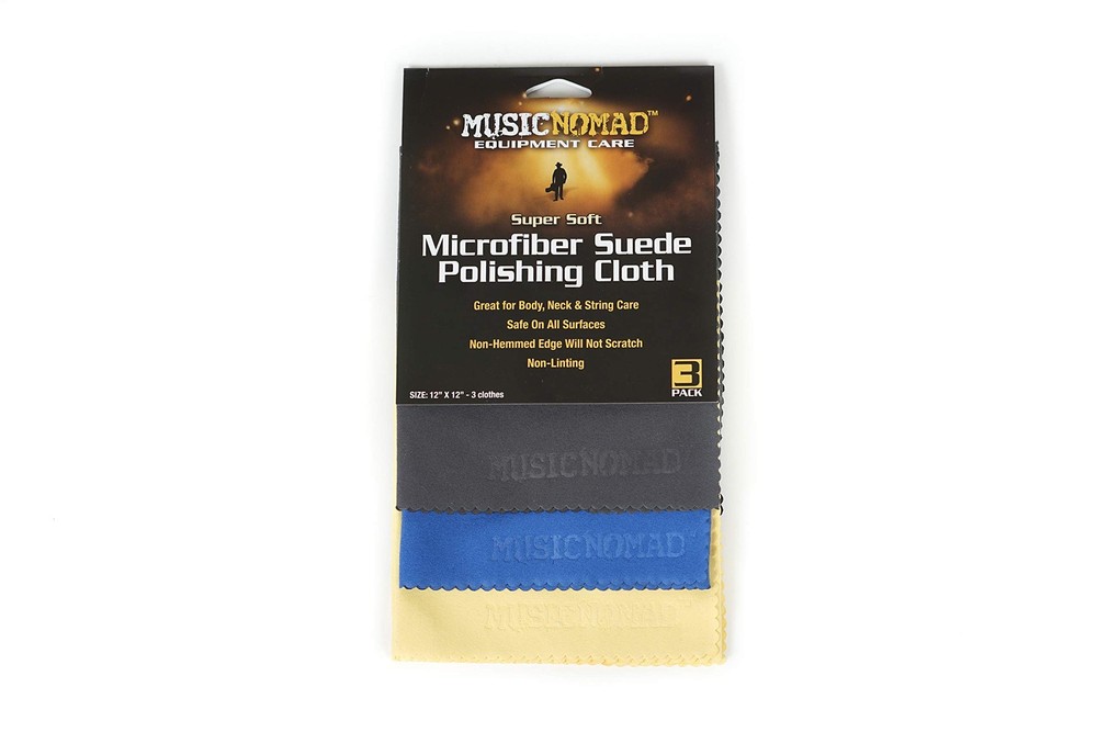 Microfiber Suede Cloths for String Instrument Care - 3 Pack Set